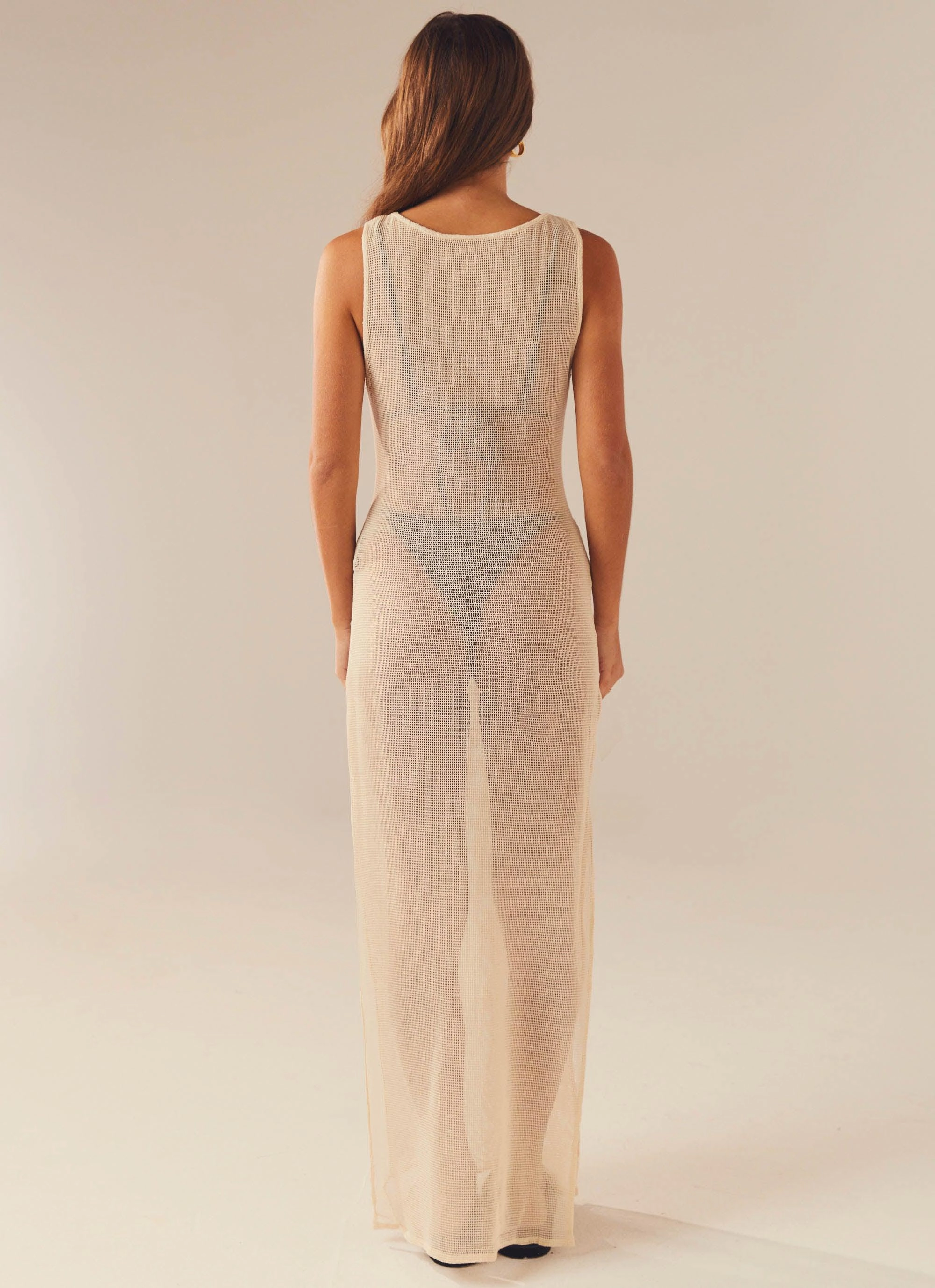 Seasonal Wear Caught Up Maxi Dress - Beige