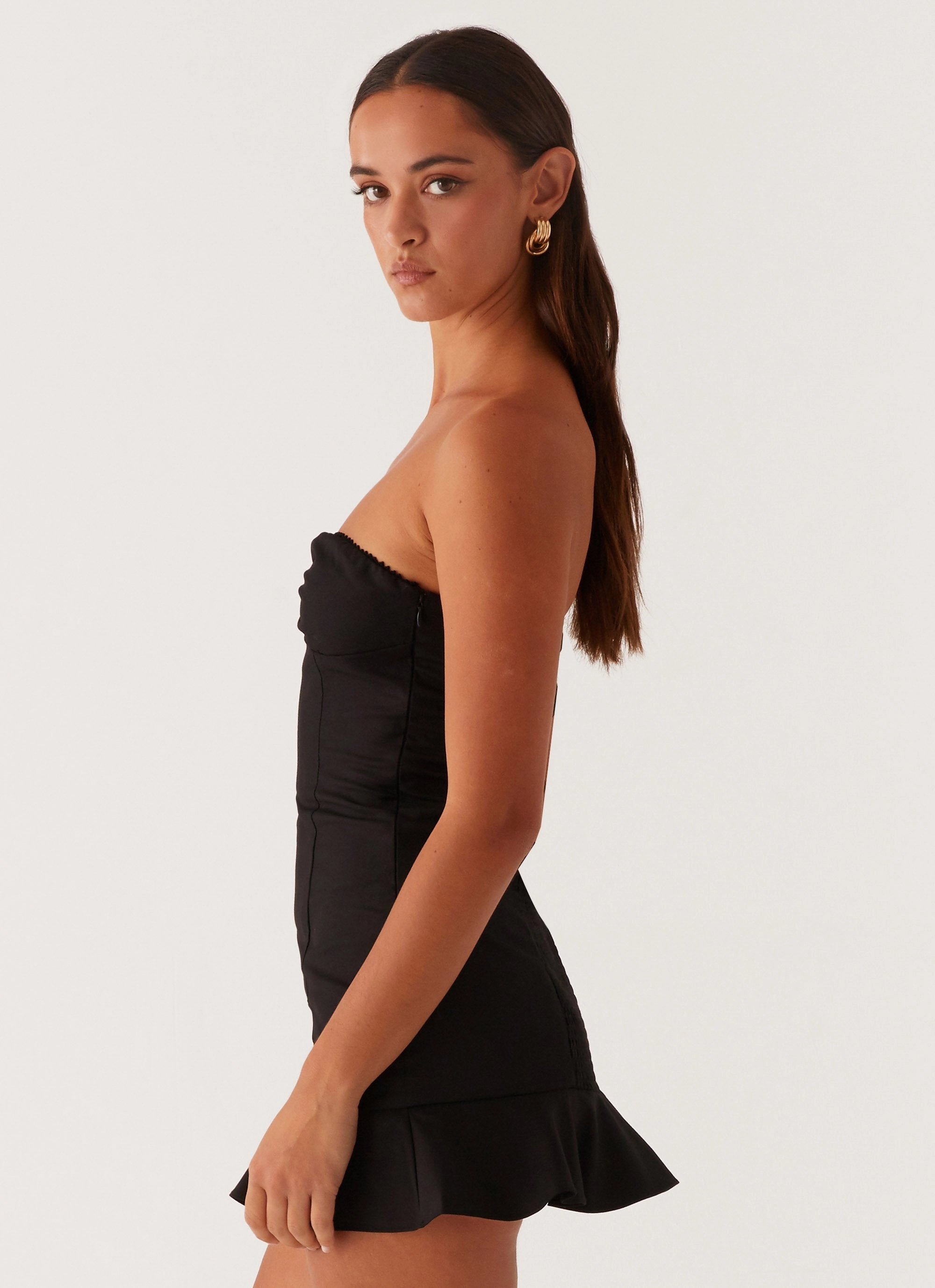 Delmi Bustier Mini Dress - Black Flexible Layers Modern Staple