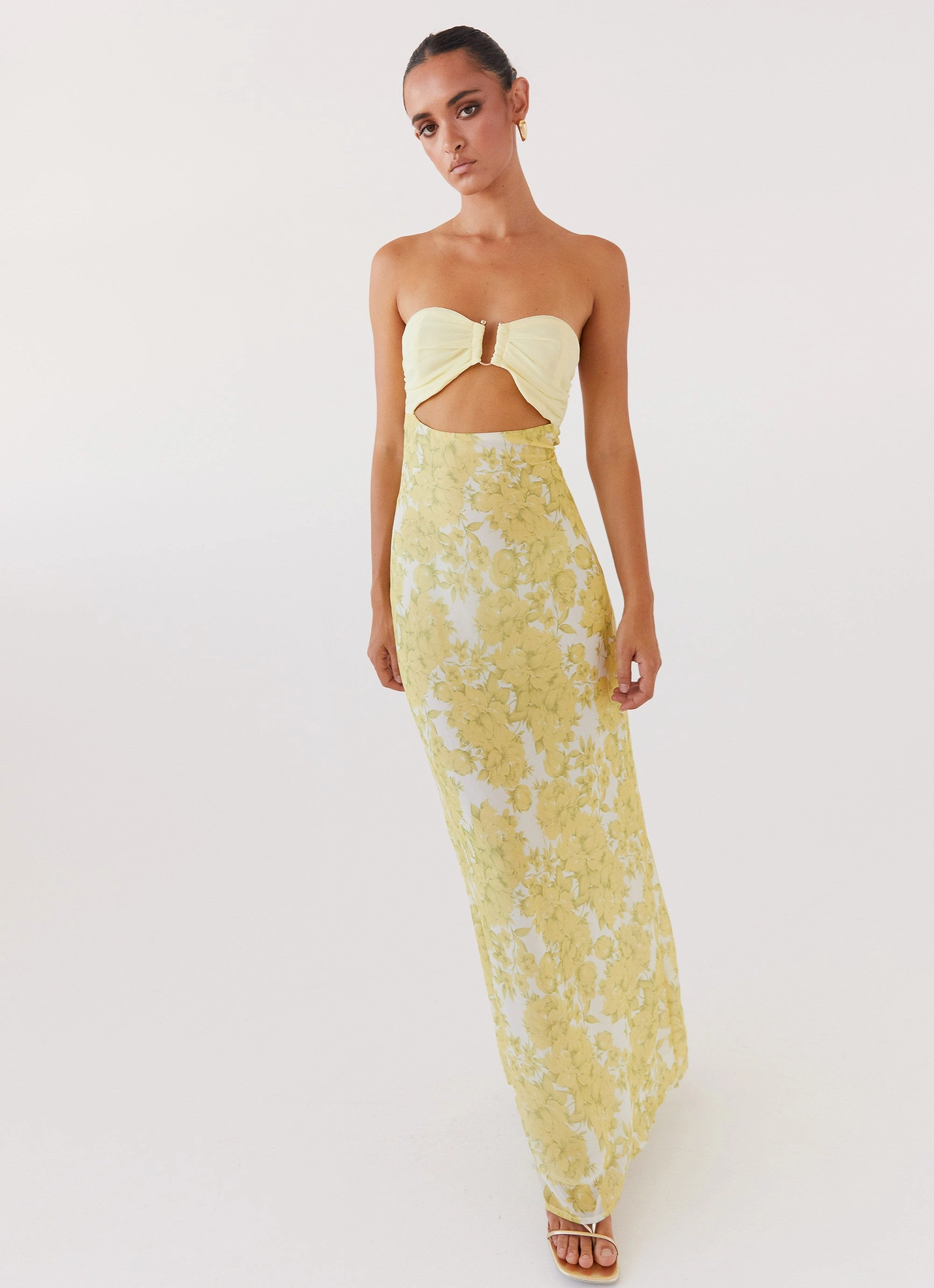 single wear BreathableFabric Tropicana Maxi Dress - Daffodil