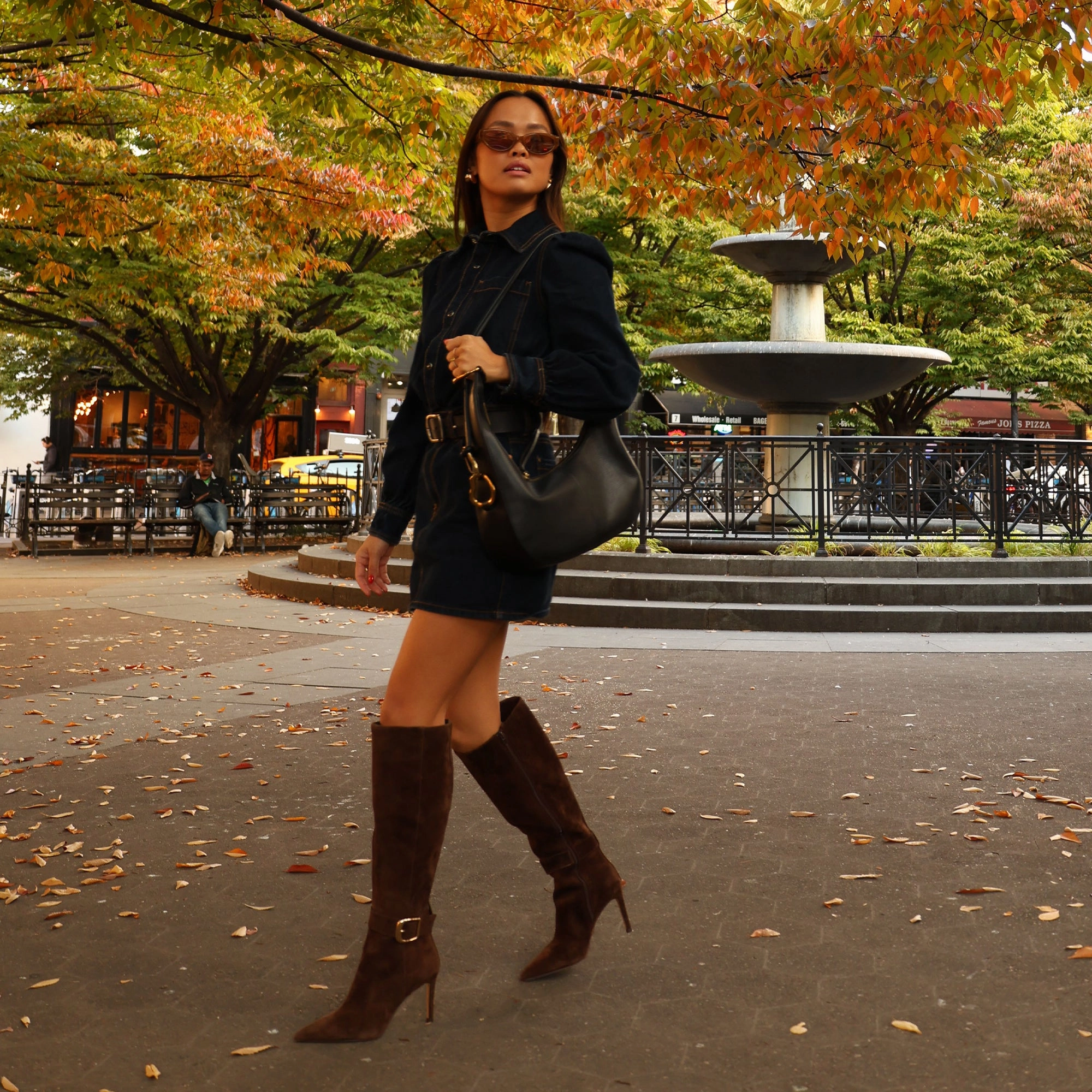 KINZY BOOTS DK BROWN SUEDE Outdoor Use Rugged Built City Walking