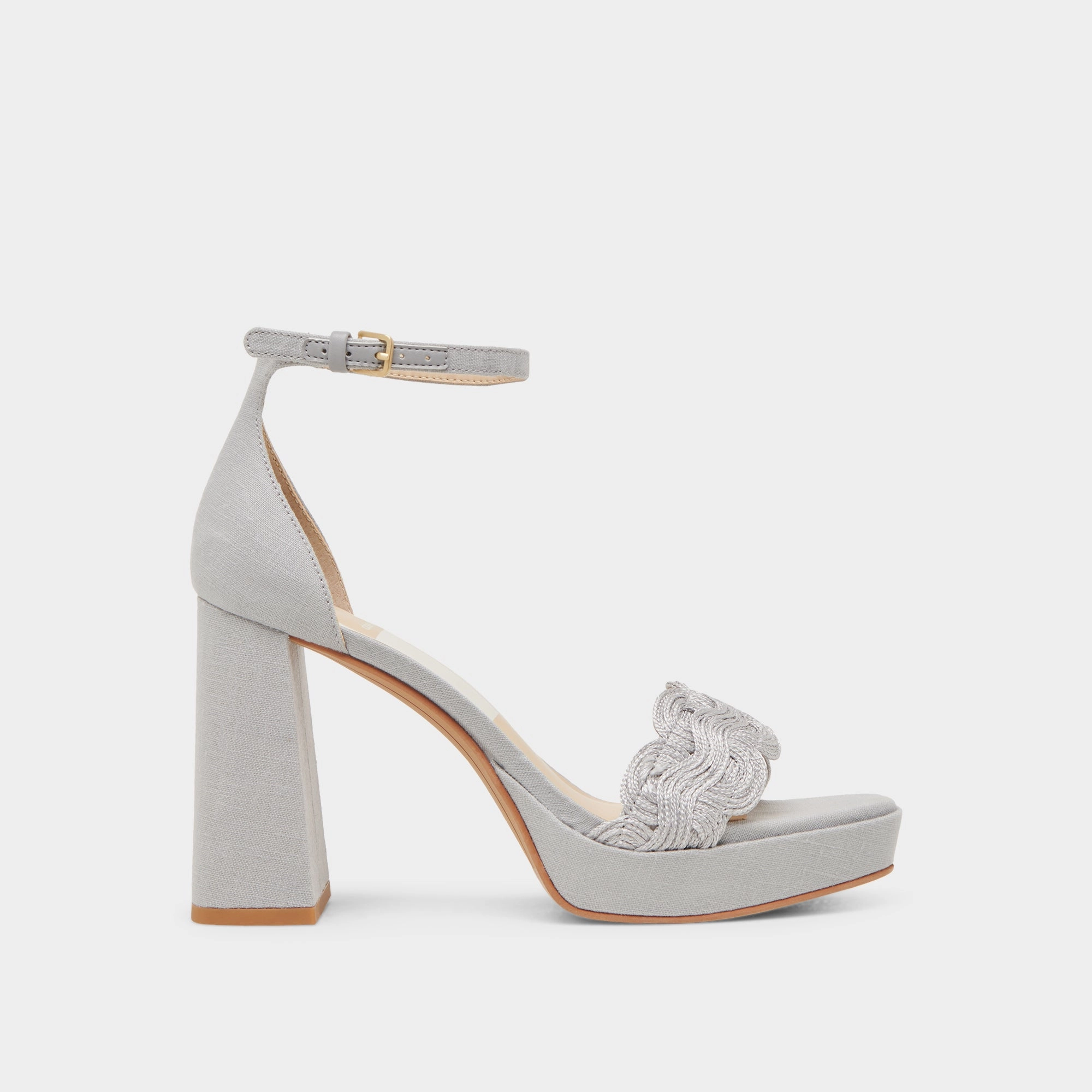 Heel Height PELTIN HEELS GREY WOVEN RAFFIA