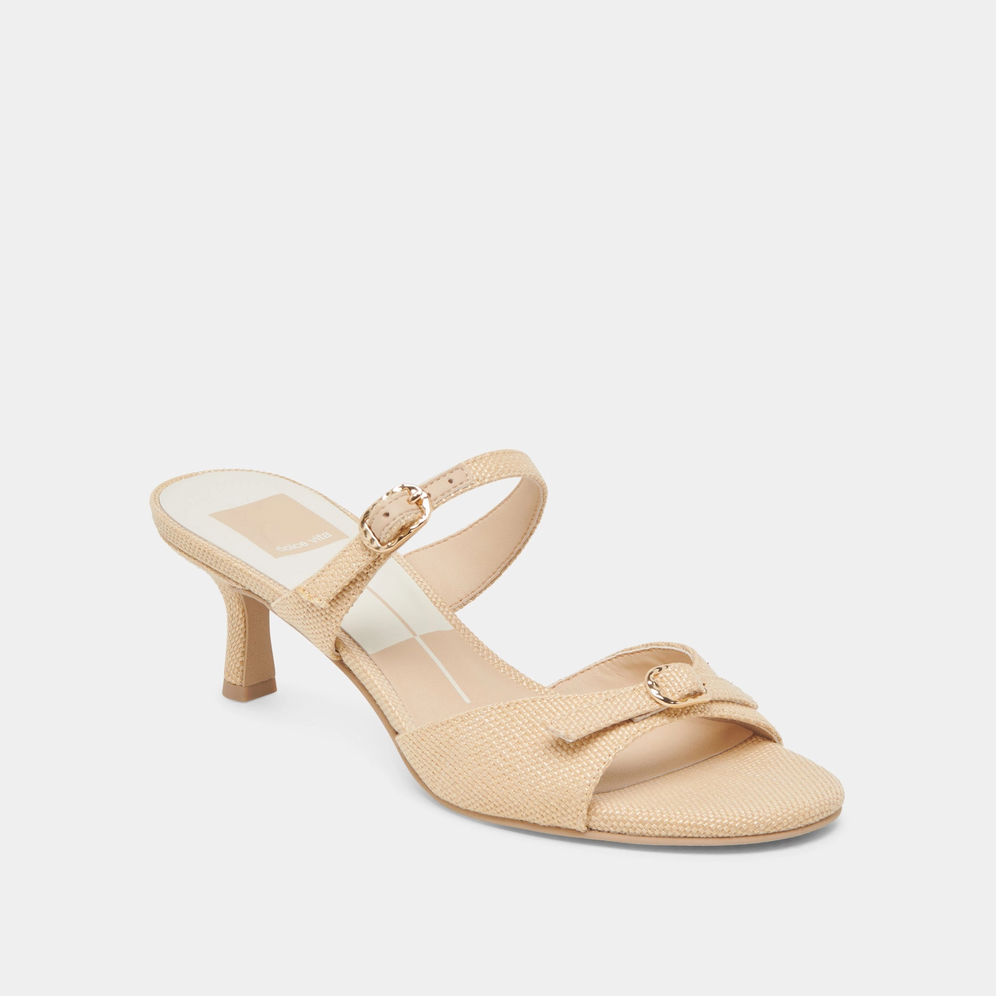 Stand Out Design One Pick LORALI HEELS LT NATURAL RAFFIA