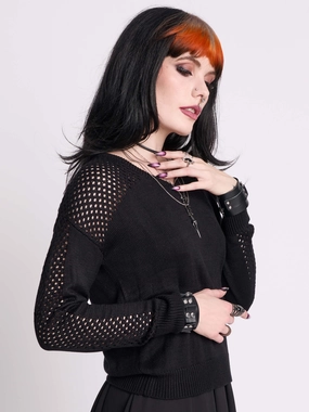 Fishnet Sweater Health related Versatile Layering Fit