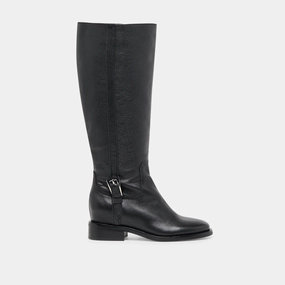 KILIAN H2O WIDE CALF BOOTS BLACK LEATHER Comfort Grip Pull Tab
