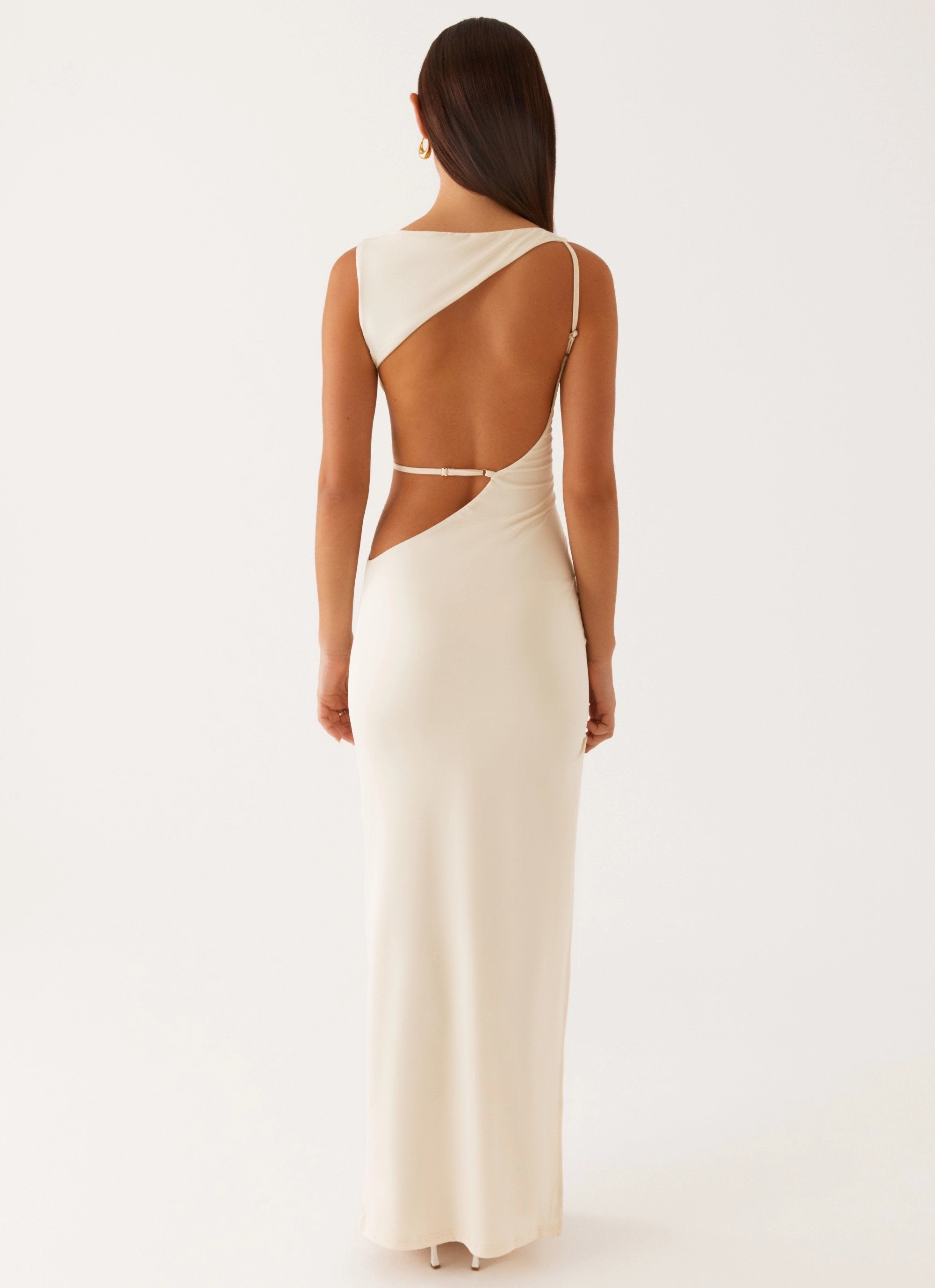 Back-Pocket Clean Texture Sutton Maxi Dress - Yellow