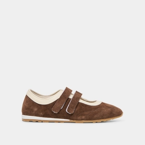 SWAN SNEAKERS DK BROWN SUEDE retro look