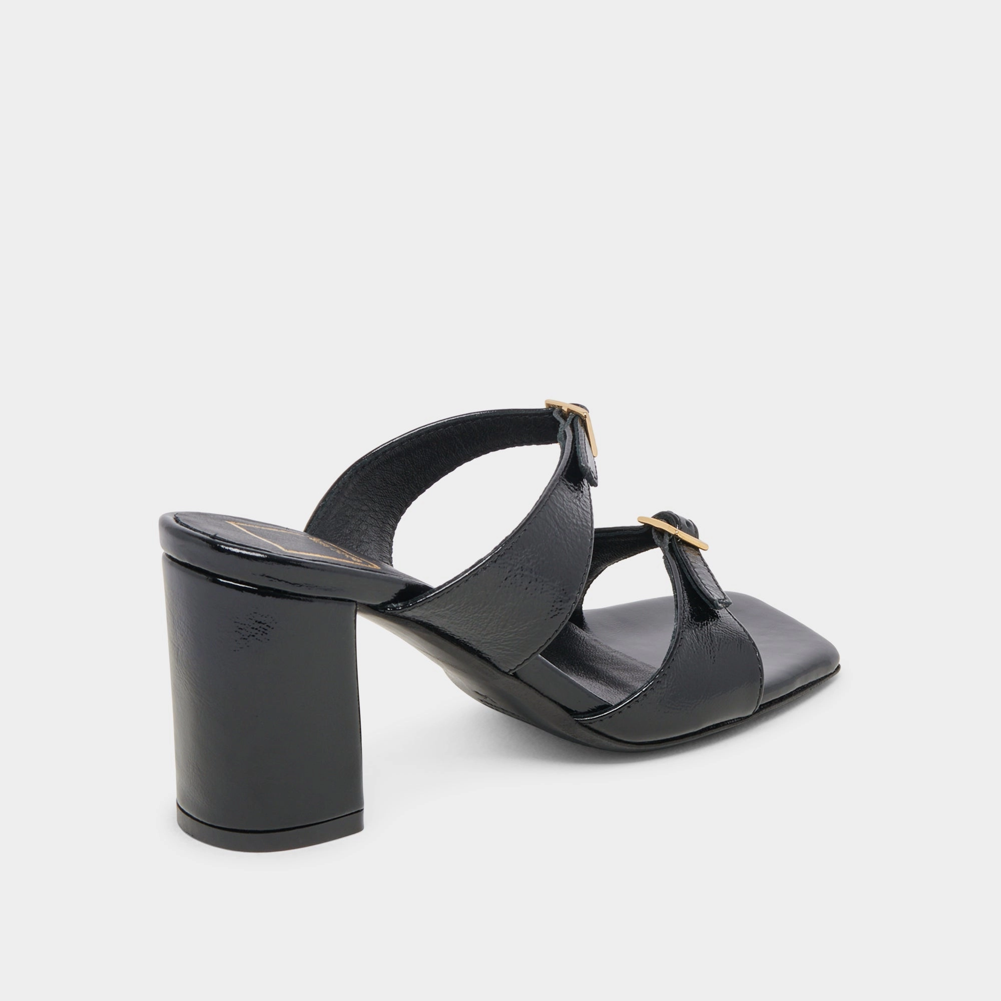 SHANE HEELS MIDNIGHT CRINKLE PATENT Suede Feel Premium Finish