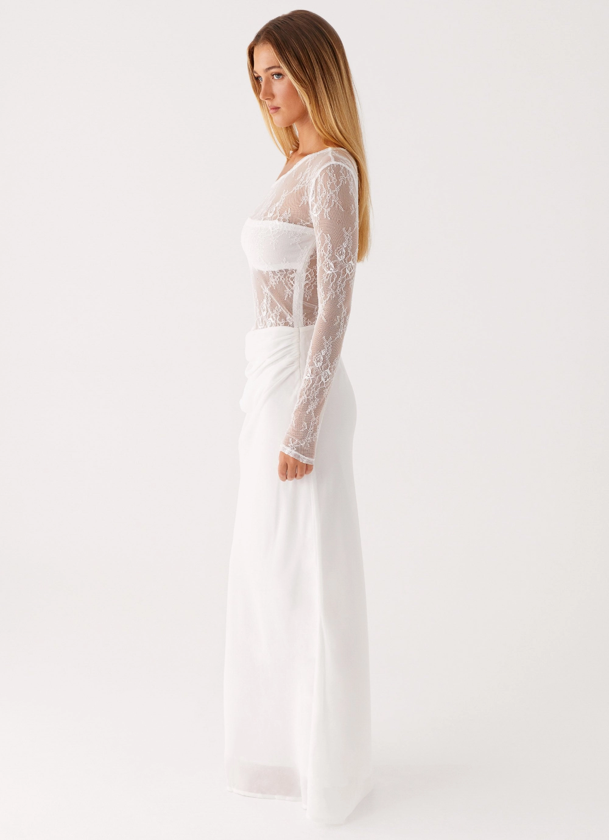 Korean Trend Take Your Time Maxi Dress - White