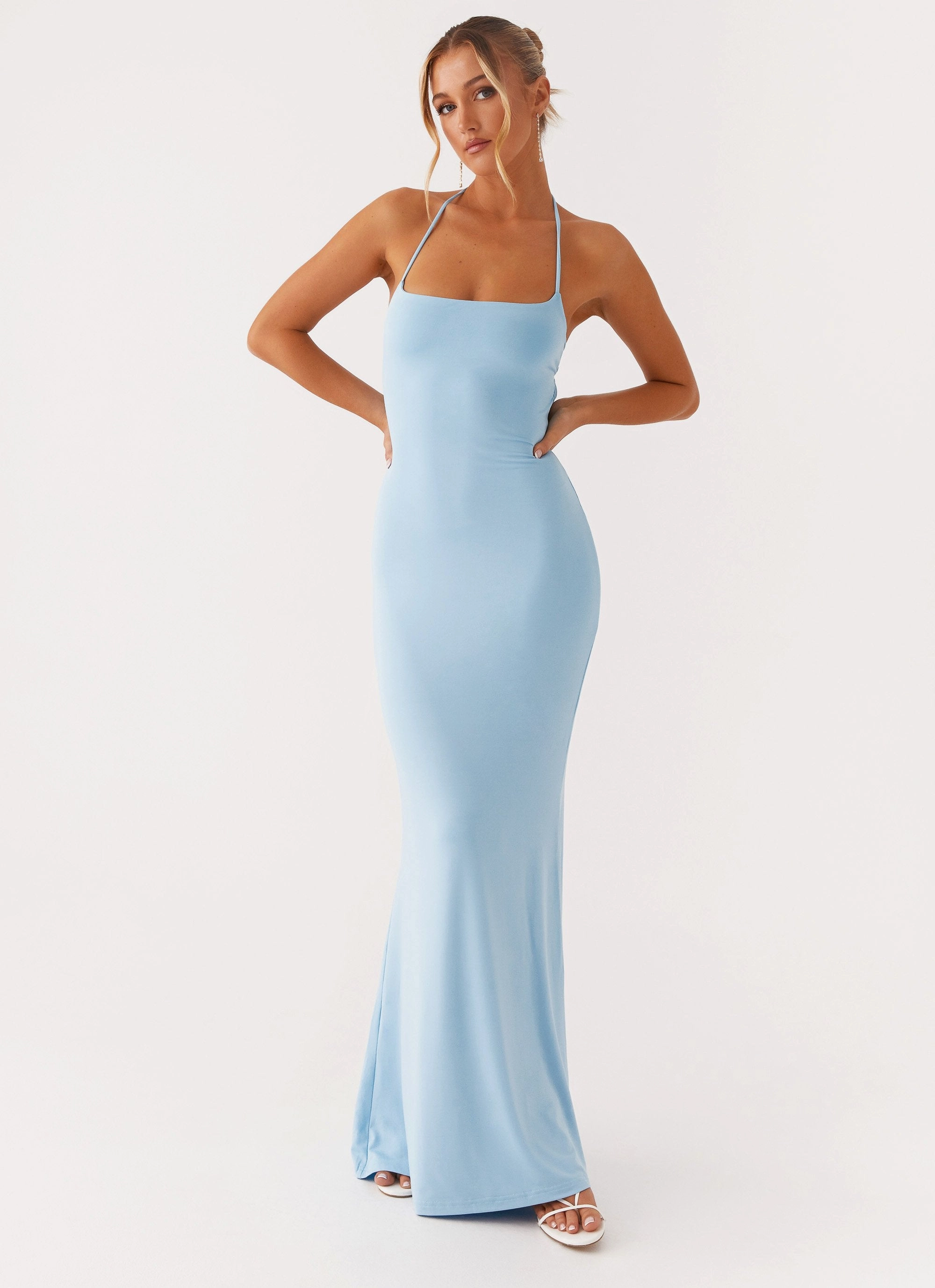 Talk About Us Maxi Dress - Blue Chic Waist