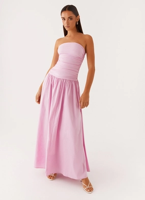 Fresh Glow breathable-mesh Carmel Maxi Dress - Pink