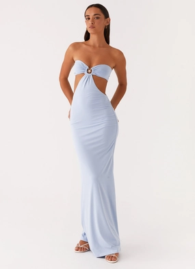 Smart and Polished Trendy Layer Tatiana Maxi Dress - Blue