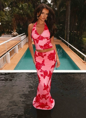 Radiate Maxi Skirt - Pink Everyday Line