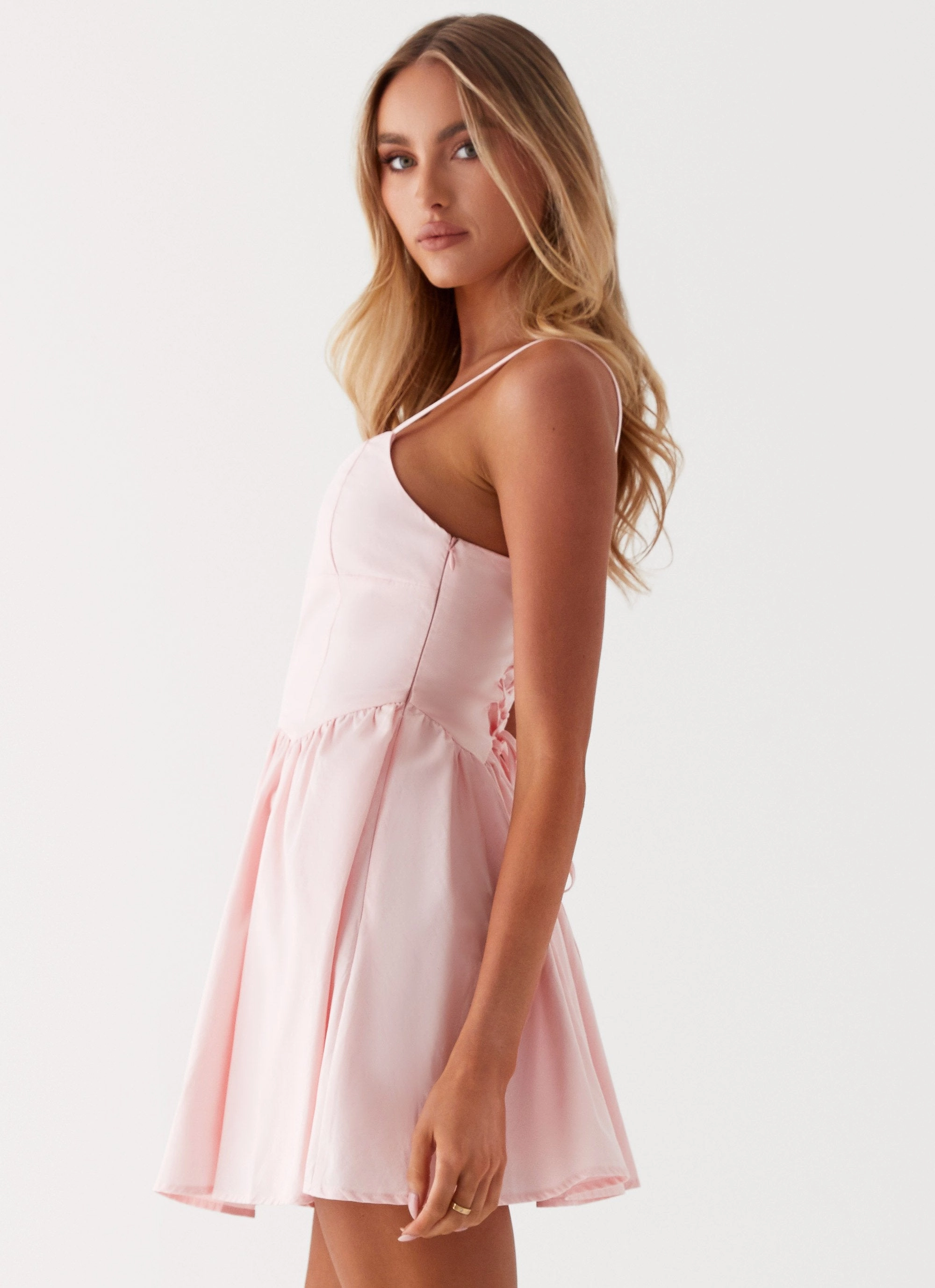 Tesoro Mio Mini Dress - Pink Heart Glow