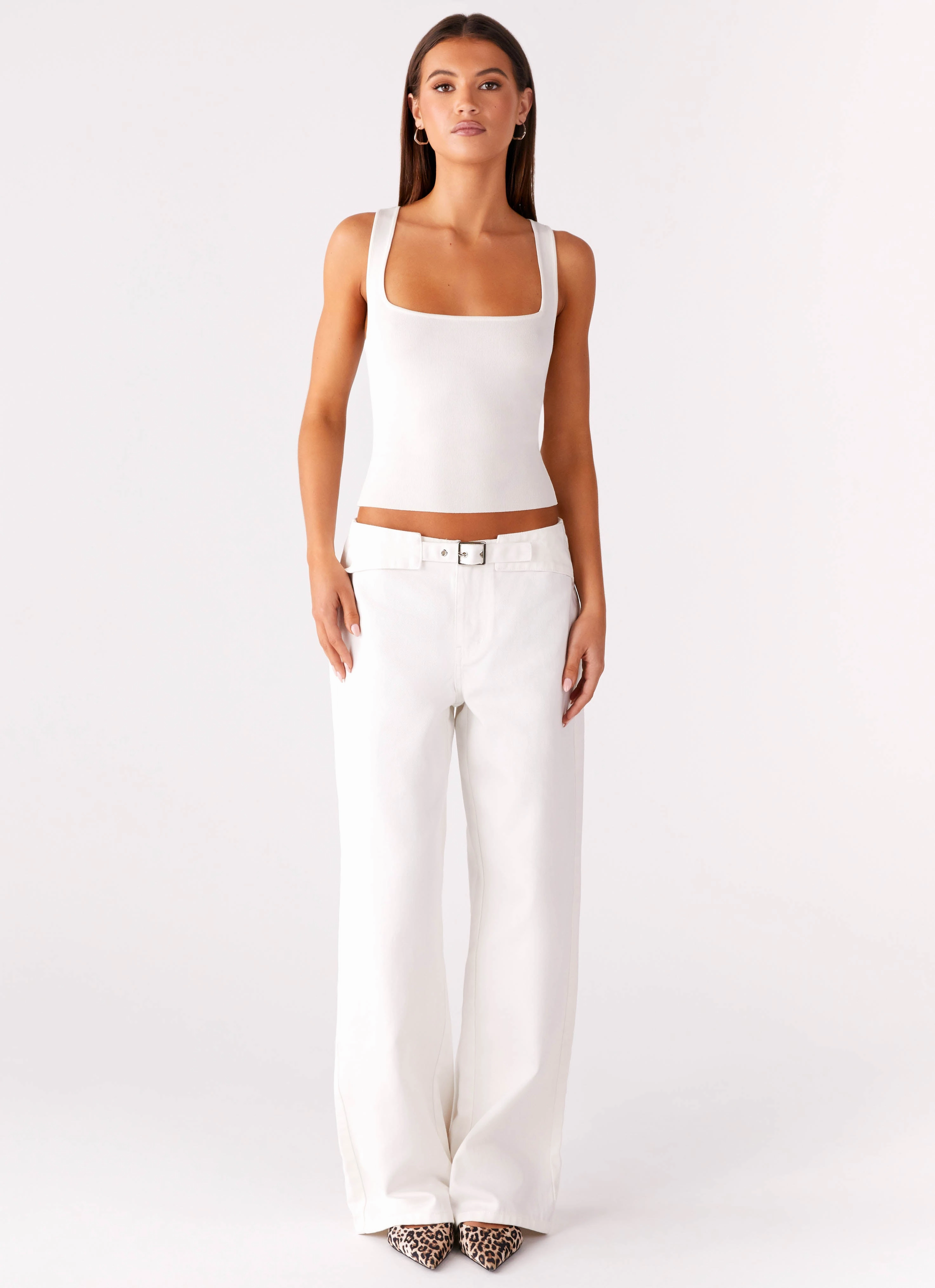 Texas Low Rise Jeans - White Timeless Option