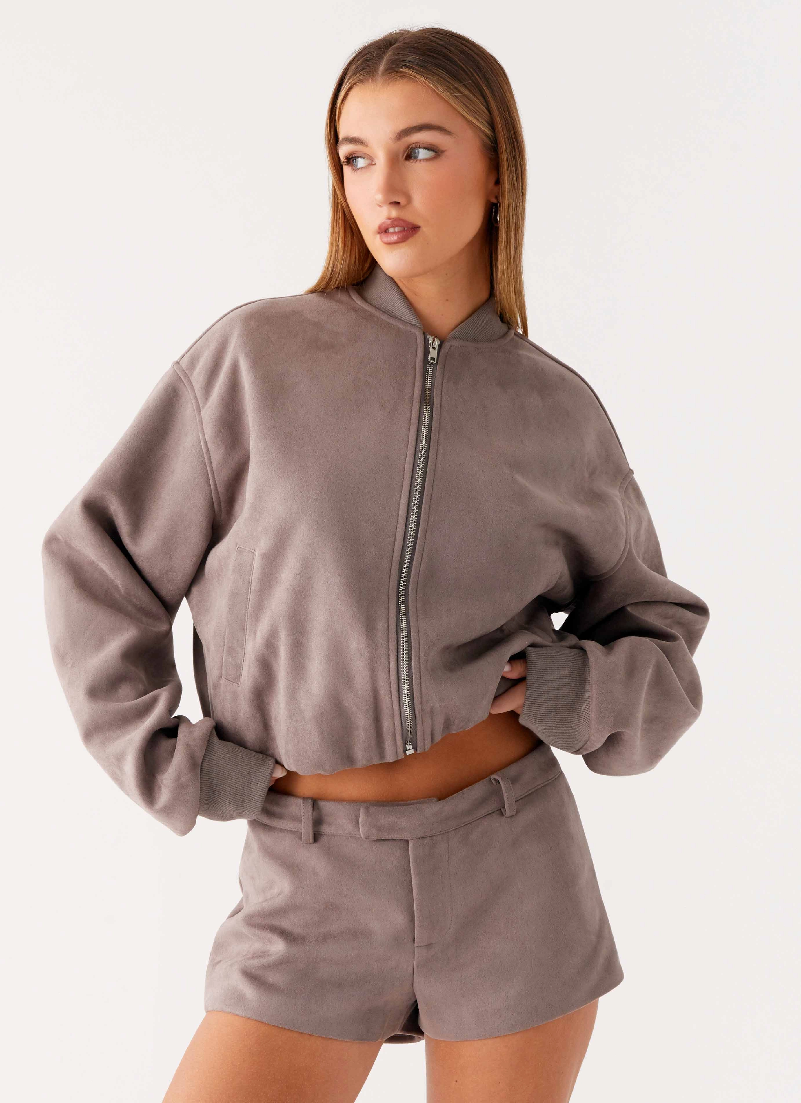 Thats Chill Mini Shorts - Grey Sleek Stretch summer breeze