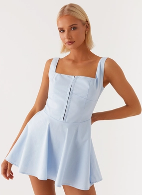 Sharp Mood The Isle Mini Dress - Blue