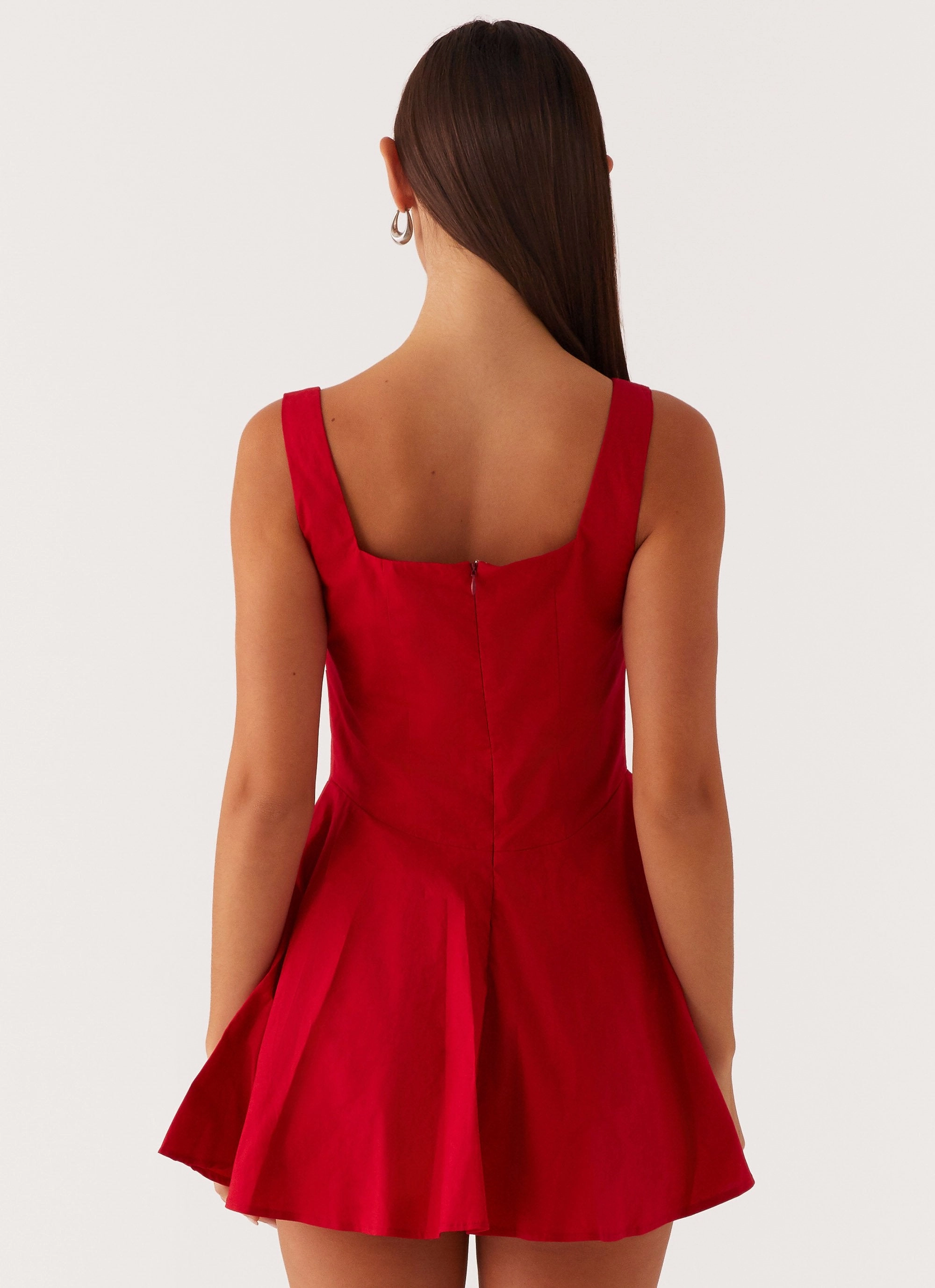 Fall Style Urban Minimalism The Isle Mini Dress - Red