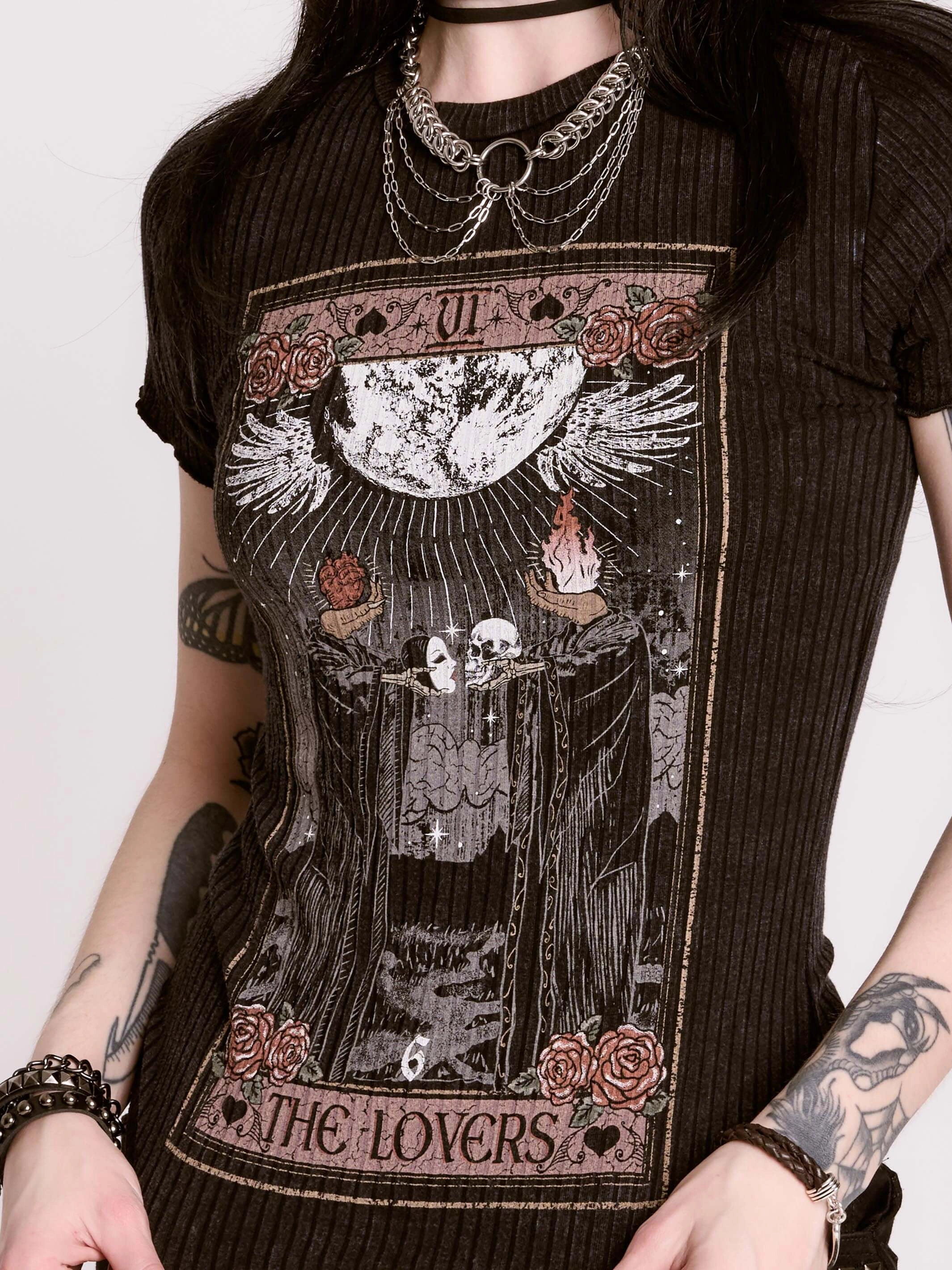 Cozy Design Fit The Lovers Tarot Top