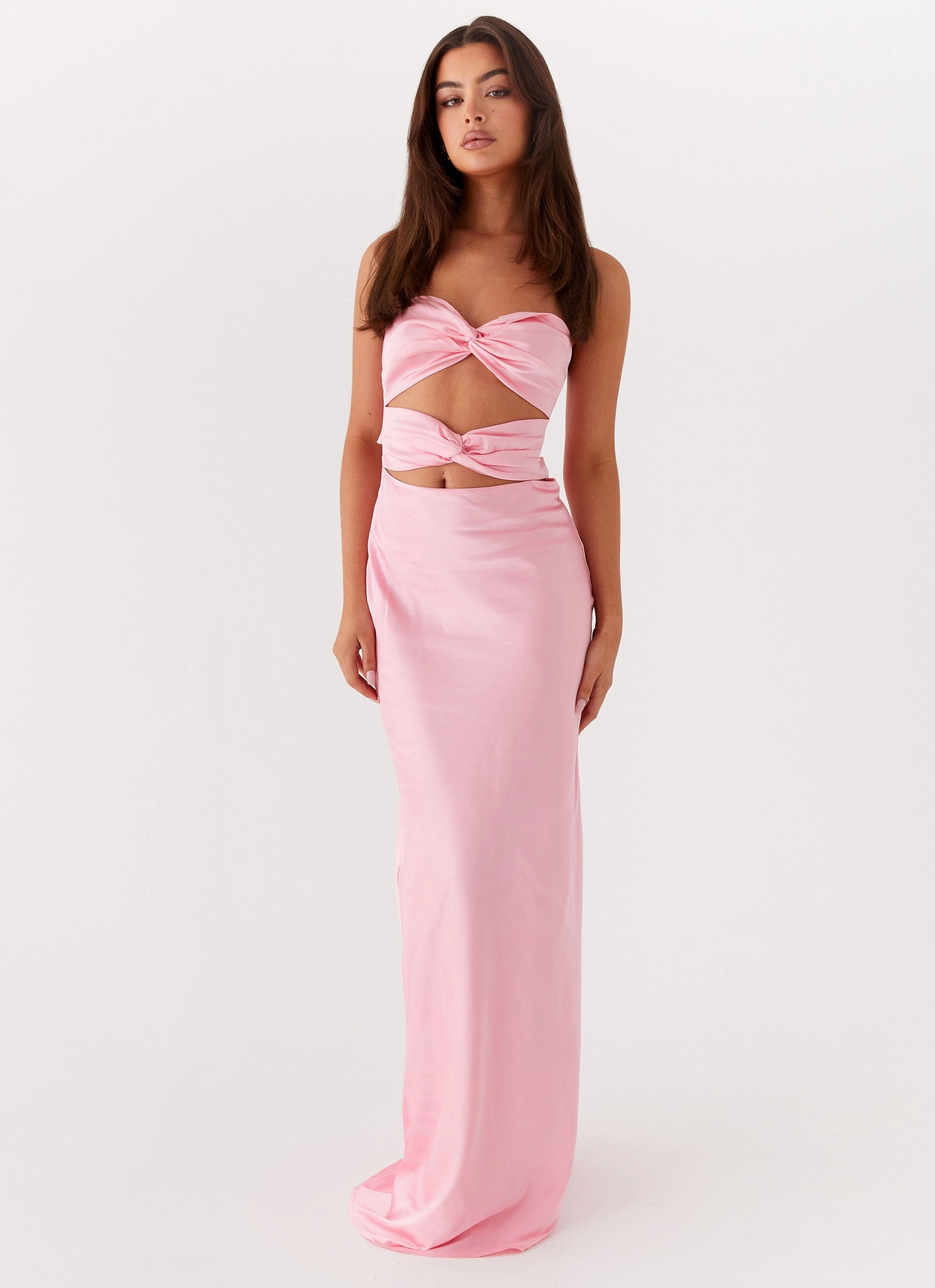 Gradient Shade Tianna Strapless Maxi Dress - Pink