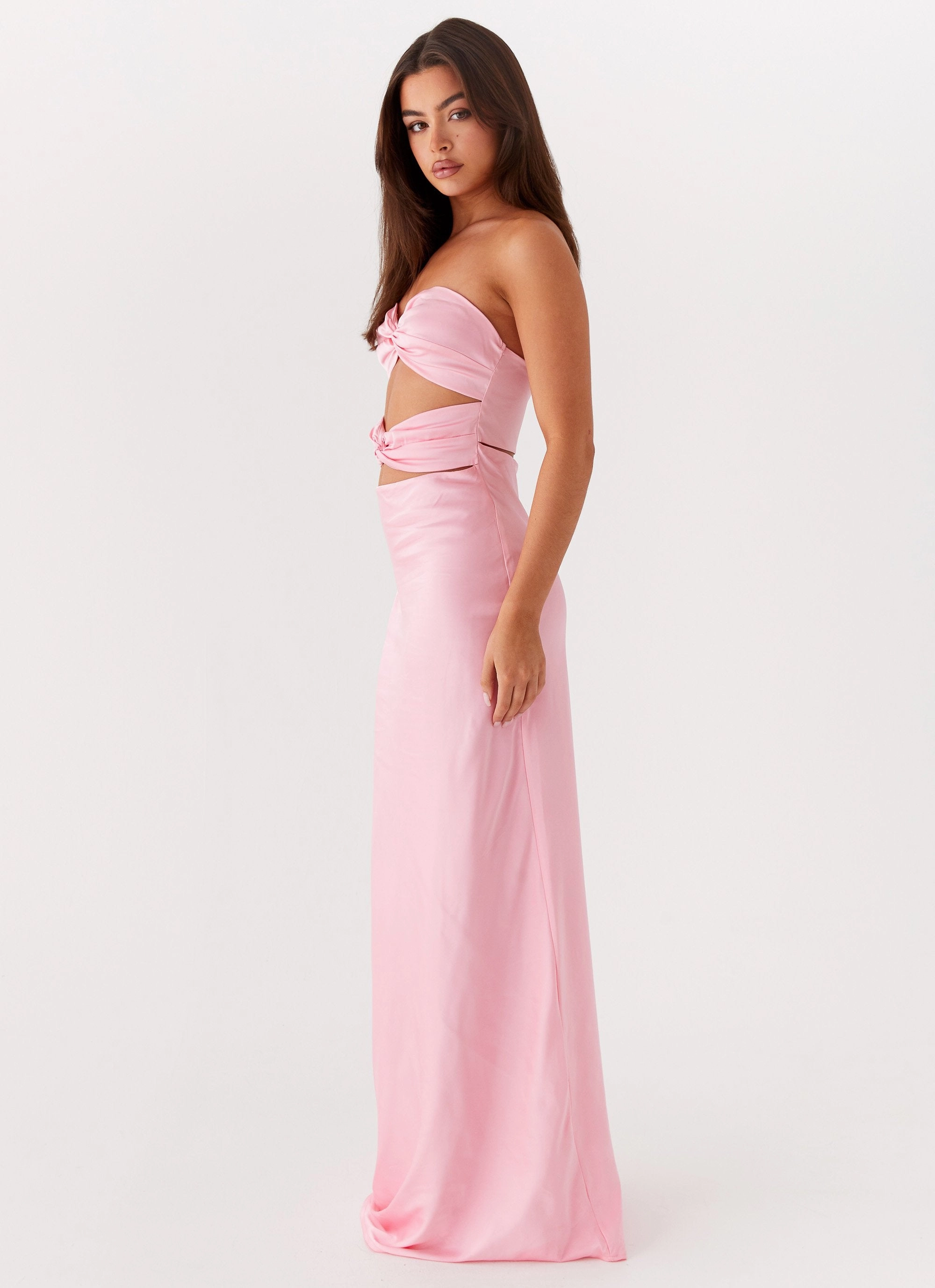 Tianna Strapless Maxi Dress - Pink Comfort waistband Stretch-Recovery