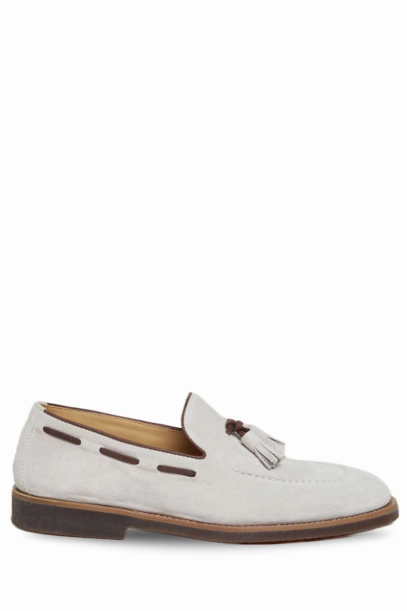 Suede Tassel Loafers Clear Guard