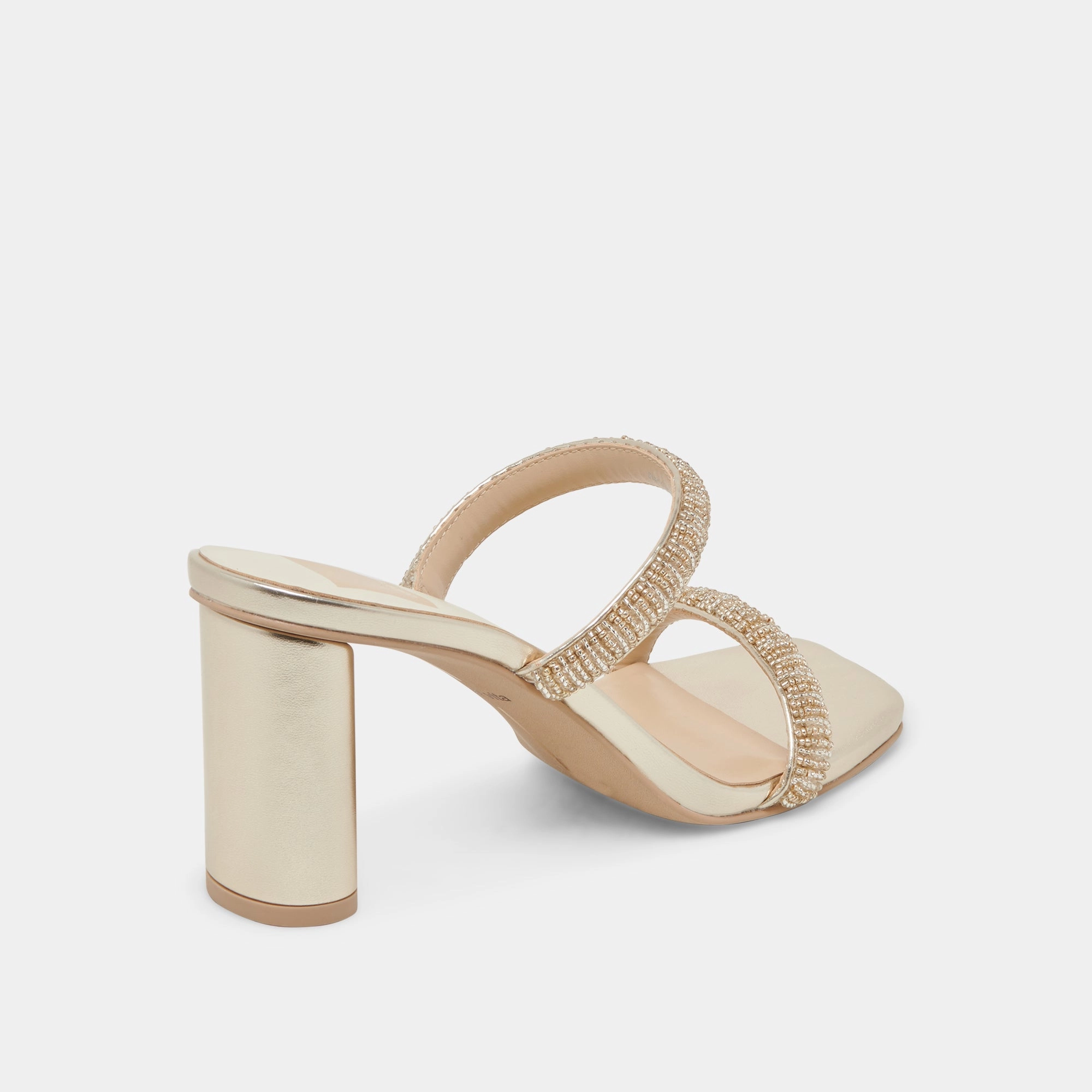 Weekend Outing NOLAH HEELS GOLD MULTI BEADS