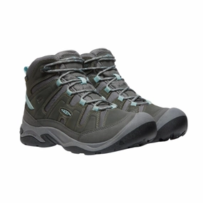 Women's Circadia Mid Waterproof Boot - Steel Grey/Cloud Blue (Wide Width) Trail Performance Fit Heavy Duty Hiking