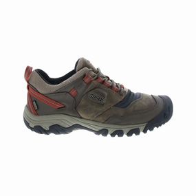 Anti-slip design Men's RidgeFlex Waterproof Hiking Shoe - Timberwolf/Ketchup (Regular Width)