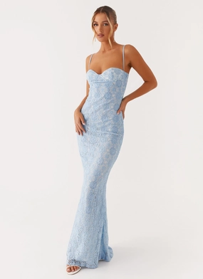 All Gender Fit Gentle Stitch Sonia Maxi Dress - Blue