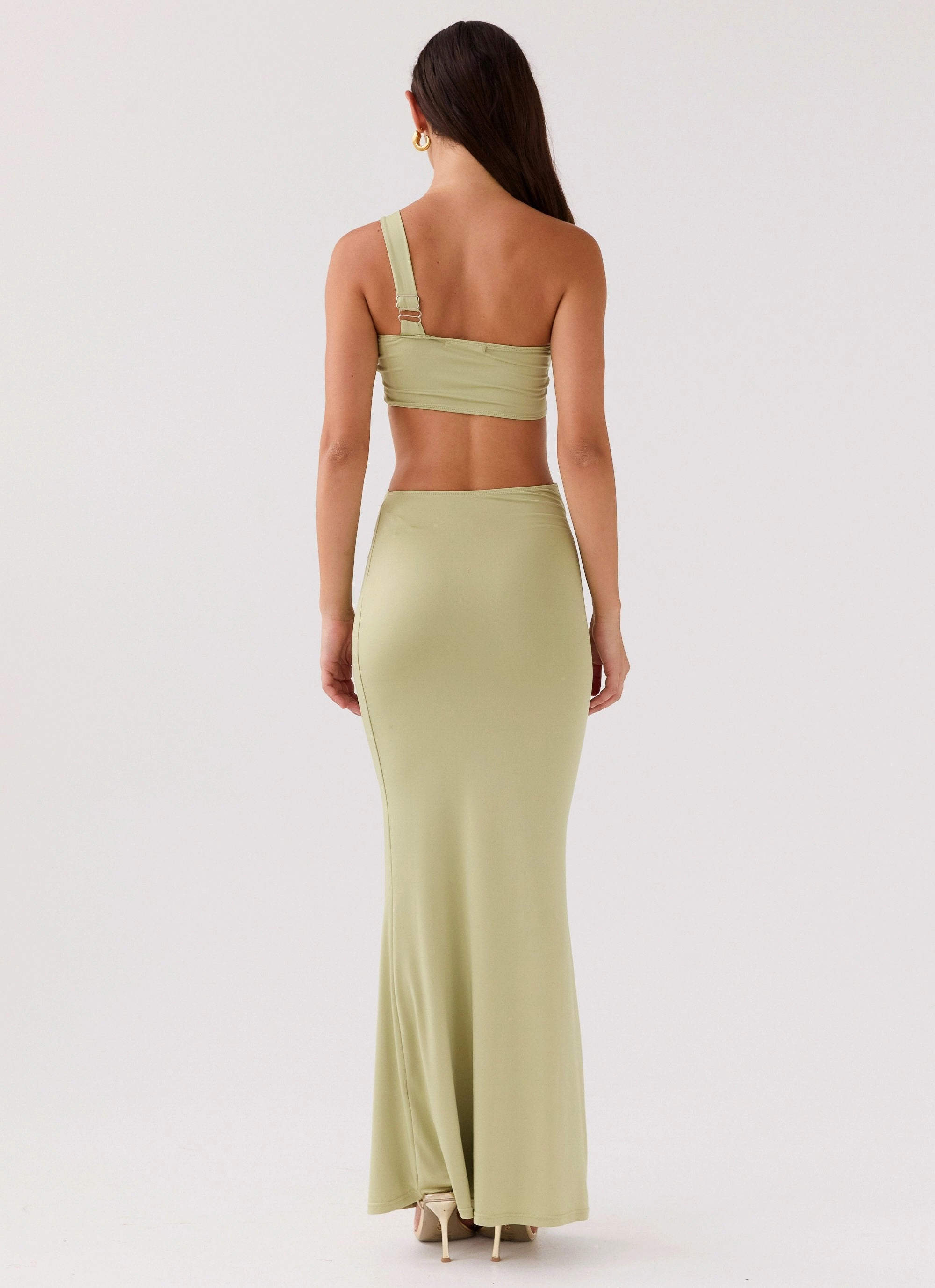 Sycamore Twist Maxi Dress - Fern Low-Waist french chic