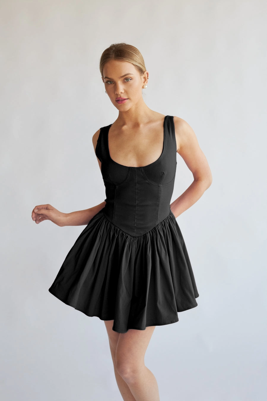 Delaney Corset Mini Dress solo wear