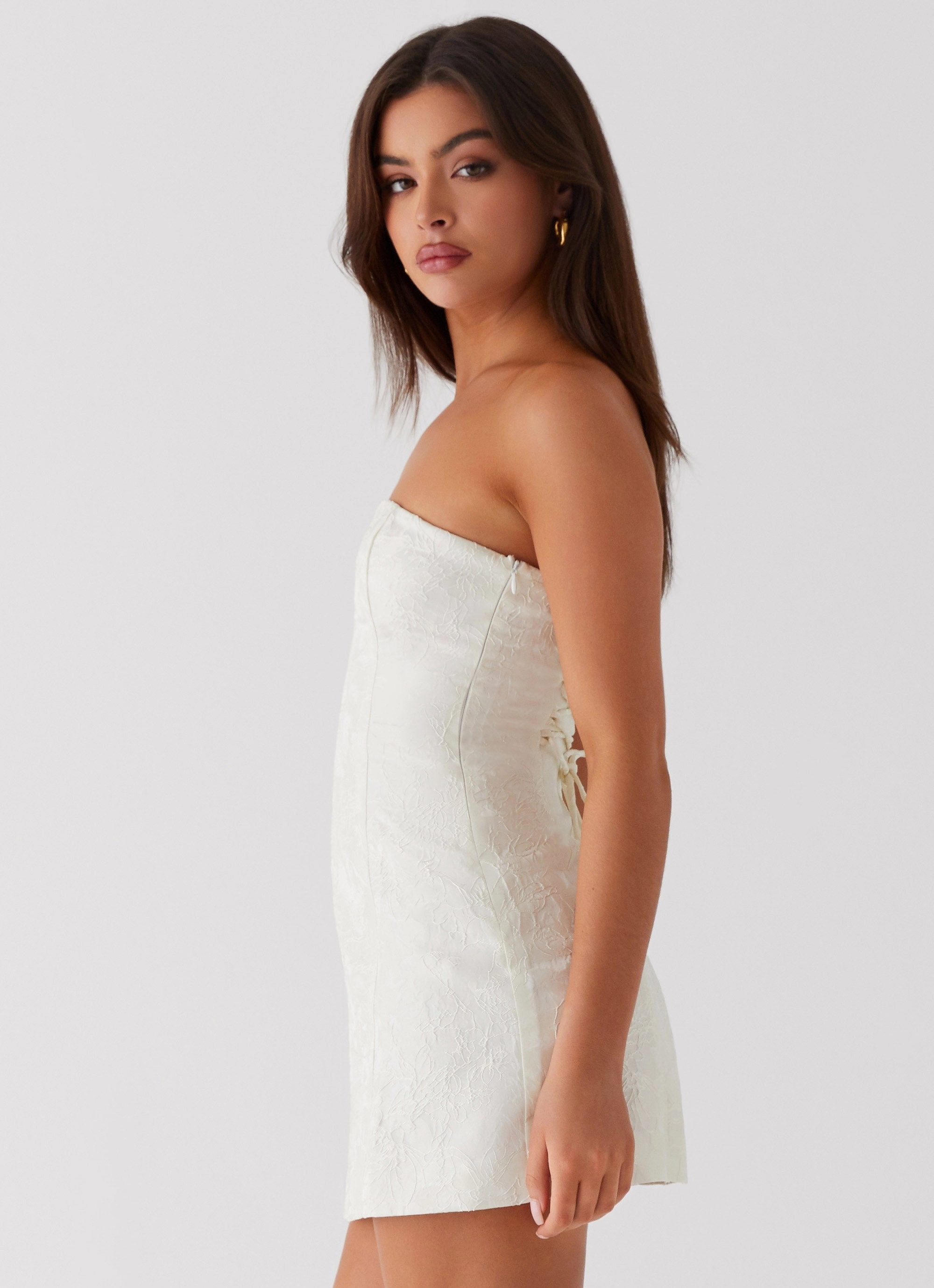 Weekend Edge Eternity Strapless Mini Dress - Ivory