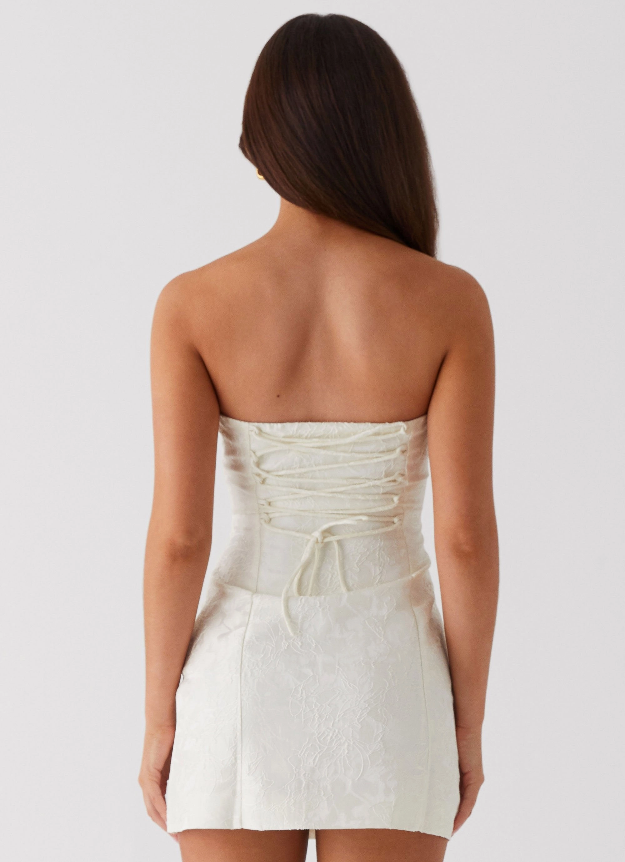 Eternity Strapless Mini Dress - Ivory Joy Glow Flexible Cut