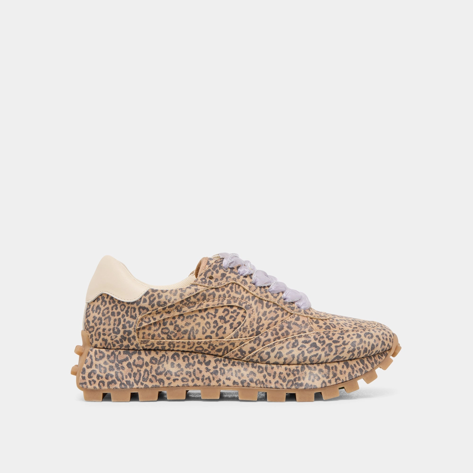 TRICIA SNEAKERS TAN LEOPARD PRINTED SUEDE Sleek Form