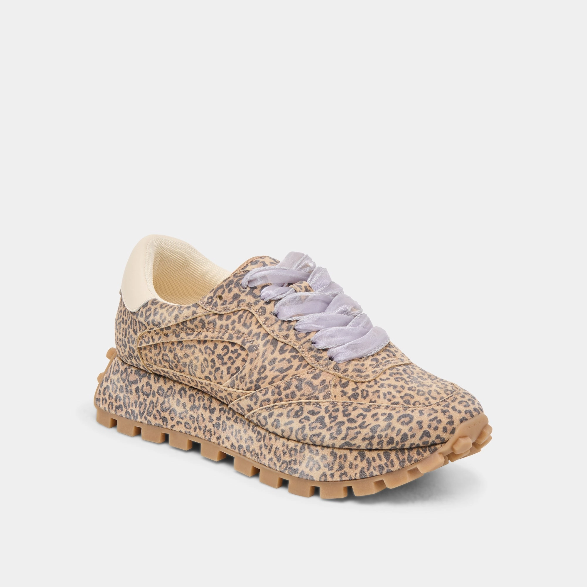 TRICIA SNEAKERS TAN LEOPARD PRINTED SUEDE Active Feet