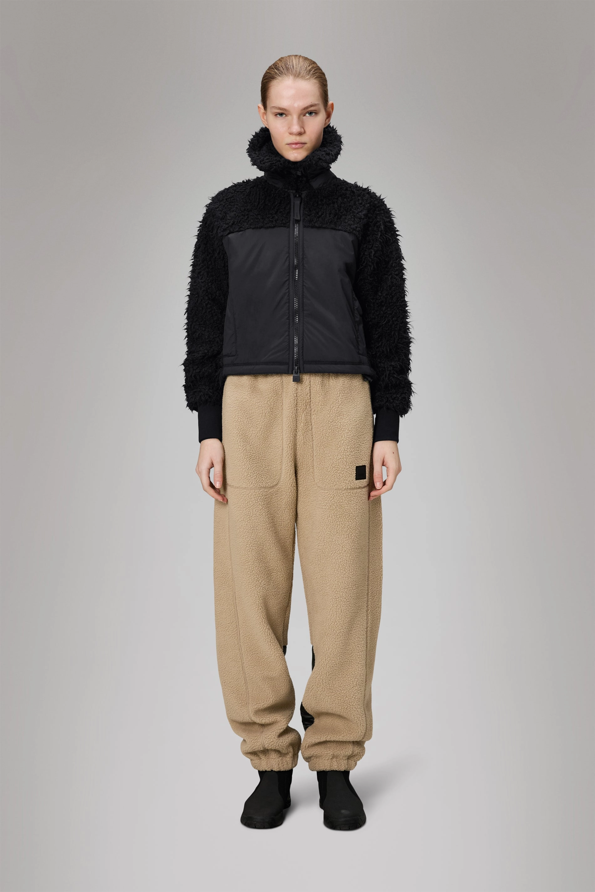 Trikala Vision Fleece W Jacket Drop Tail Hem Cotton Twill