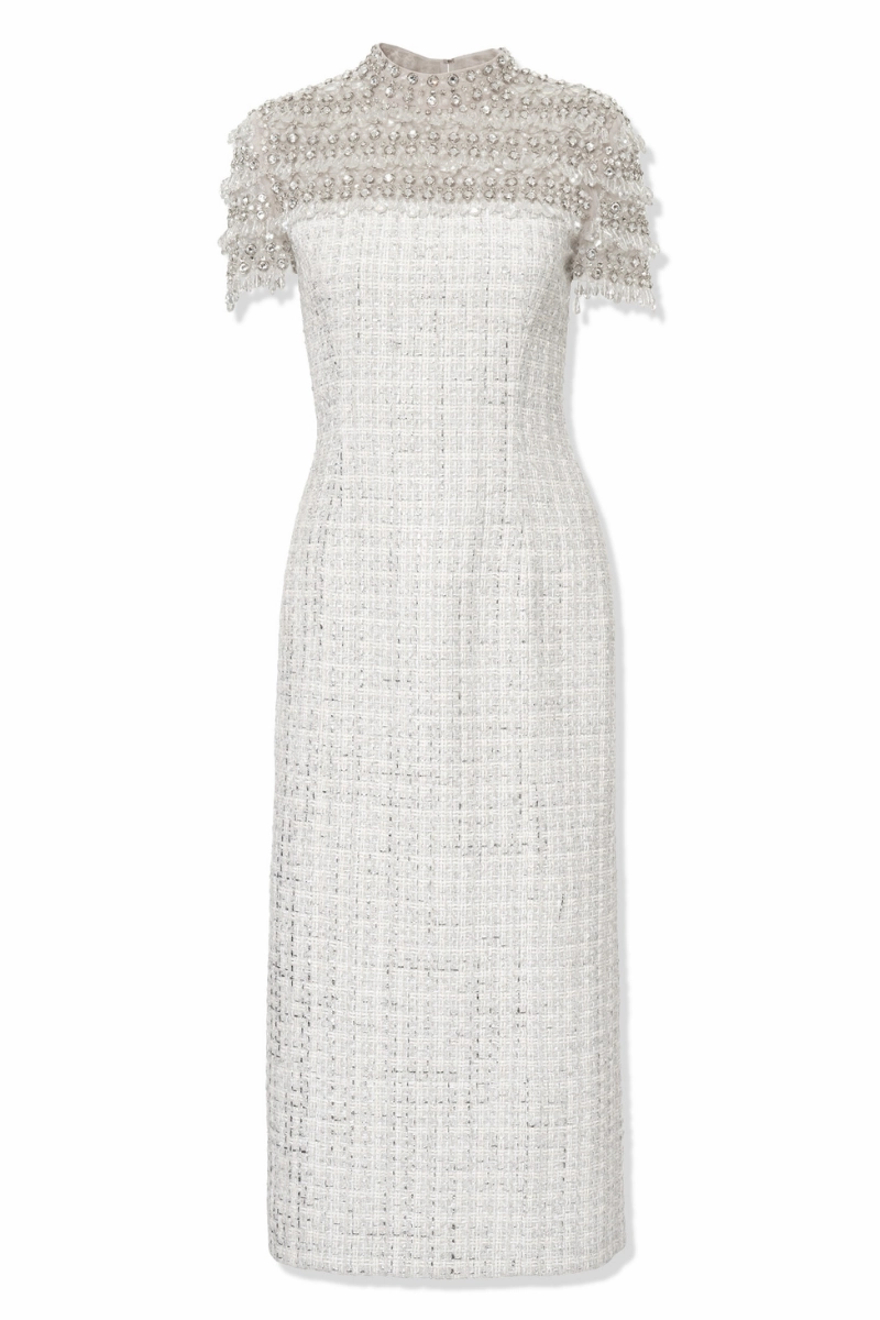 Tweed Midi Dress Handmade