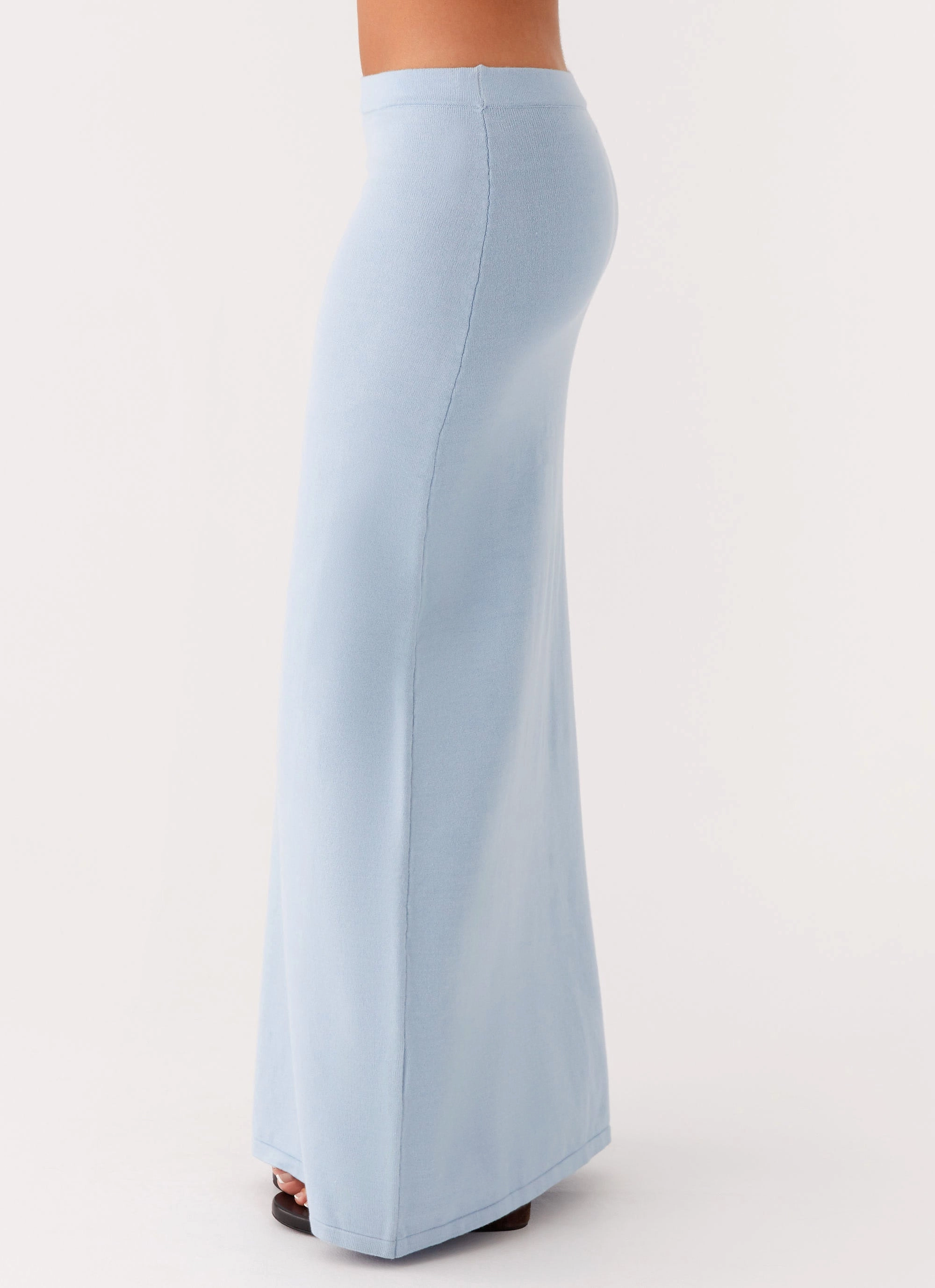 Timeless Touch Comfort Innovation Anastasia Knit Maxi Skirt - Blue