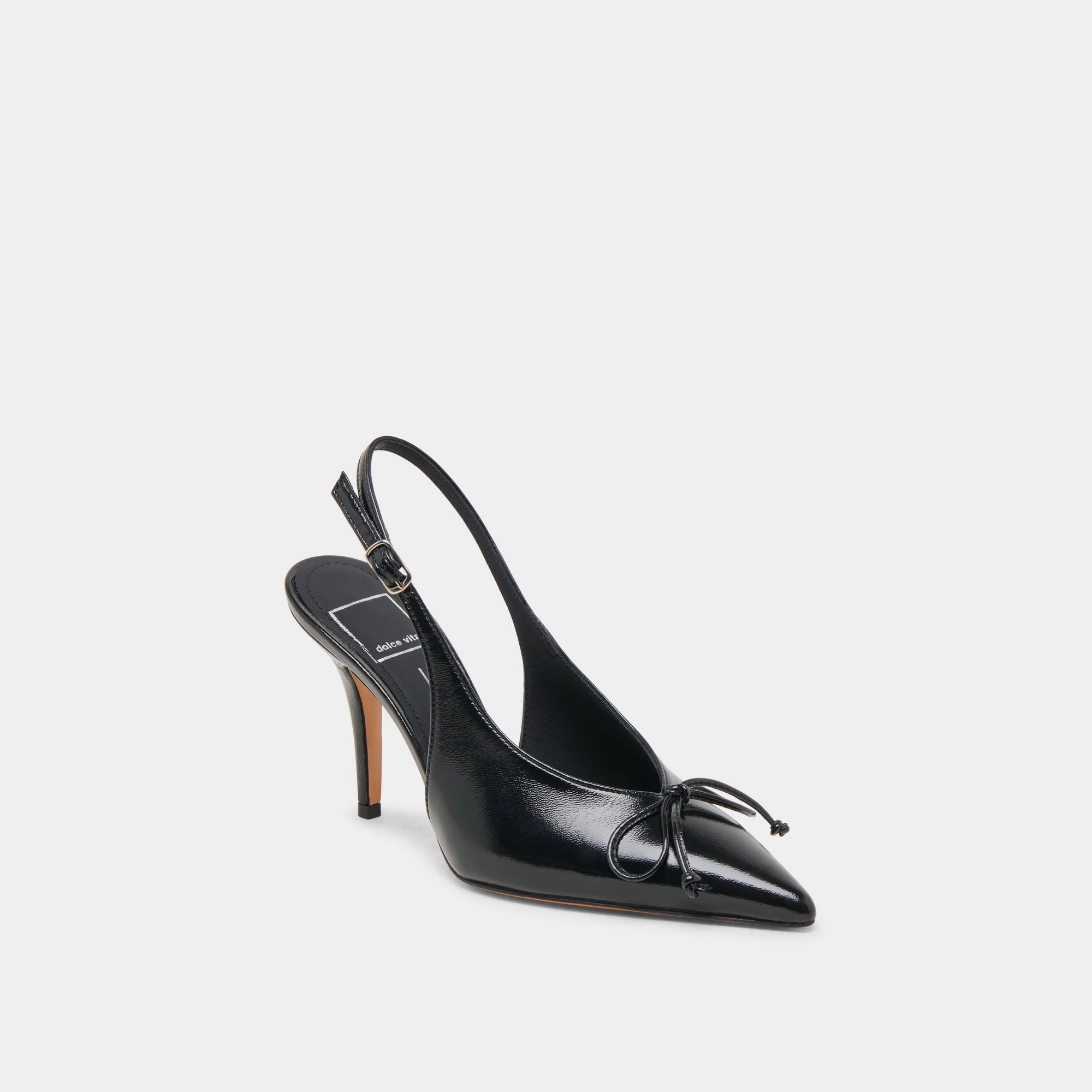 Romantic Glow Walk Spark GEENA HEELS BLACK LEATHER