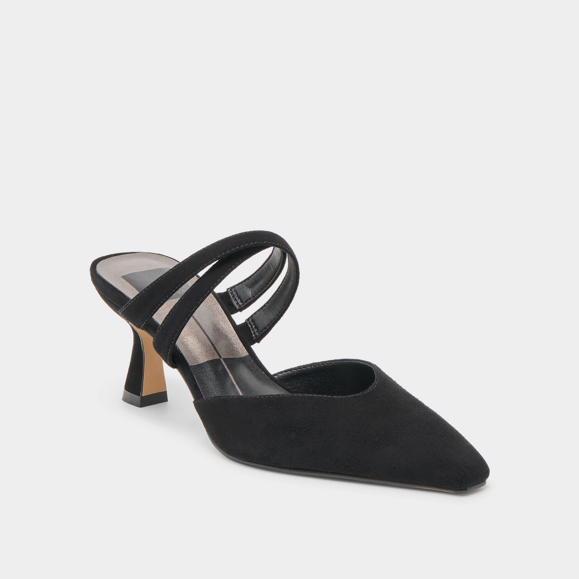 Toe Cap LINORE HEELS ONYX SUEDE