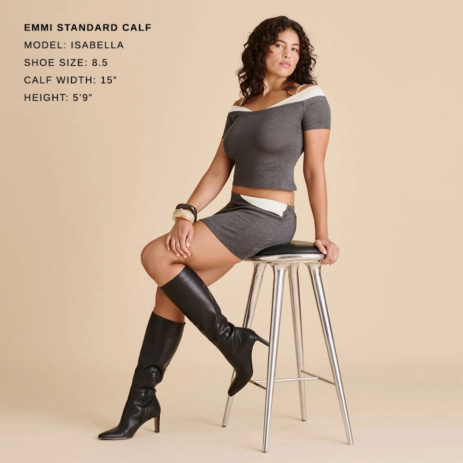 Comfortable ankle support EMMI BOOTS BLACK LEATHER