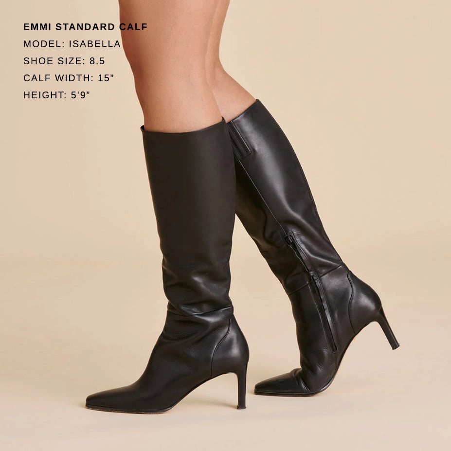 EMMI BOOTS BLACK LEATHER Stable Step