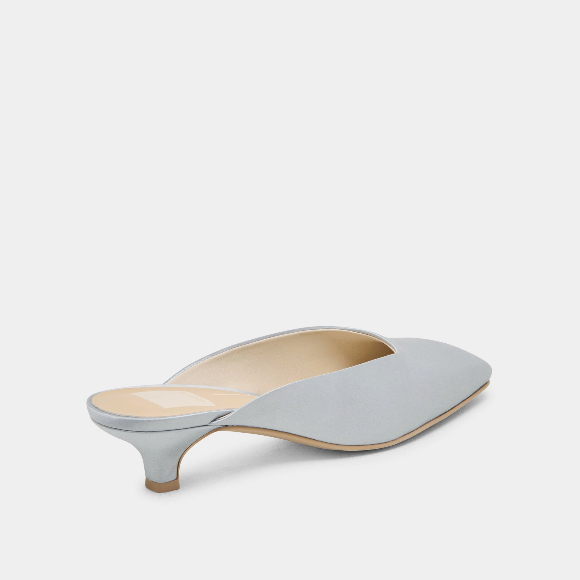 UMARA HEELS LIGHT BLUE SATIN Patent Leather