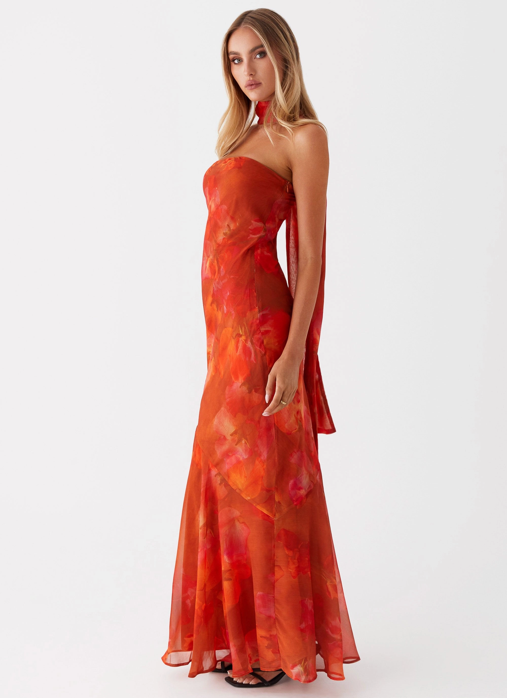 Stylish Layer Under The Pagoda Maxi Dress - Amber