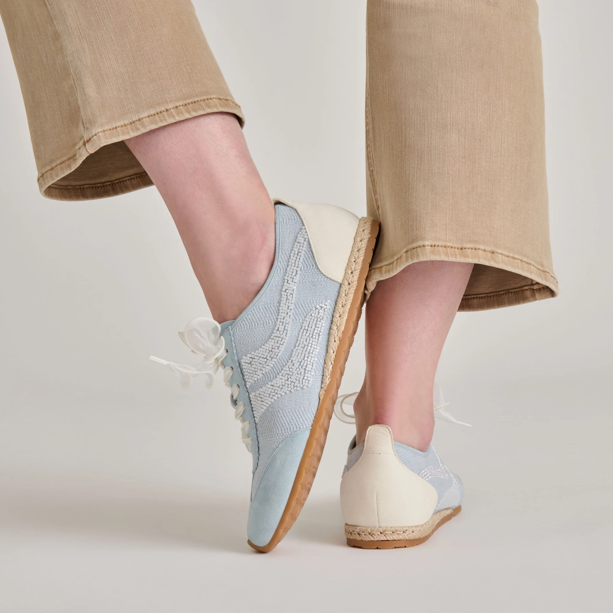 DREAM BEAD SNEAKERS BLUE MULTI BURLAP Durable Binding Travel Companion