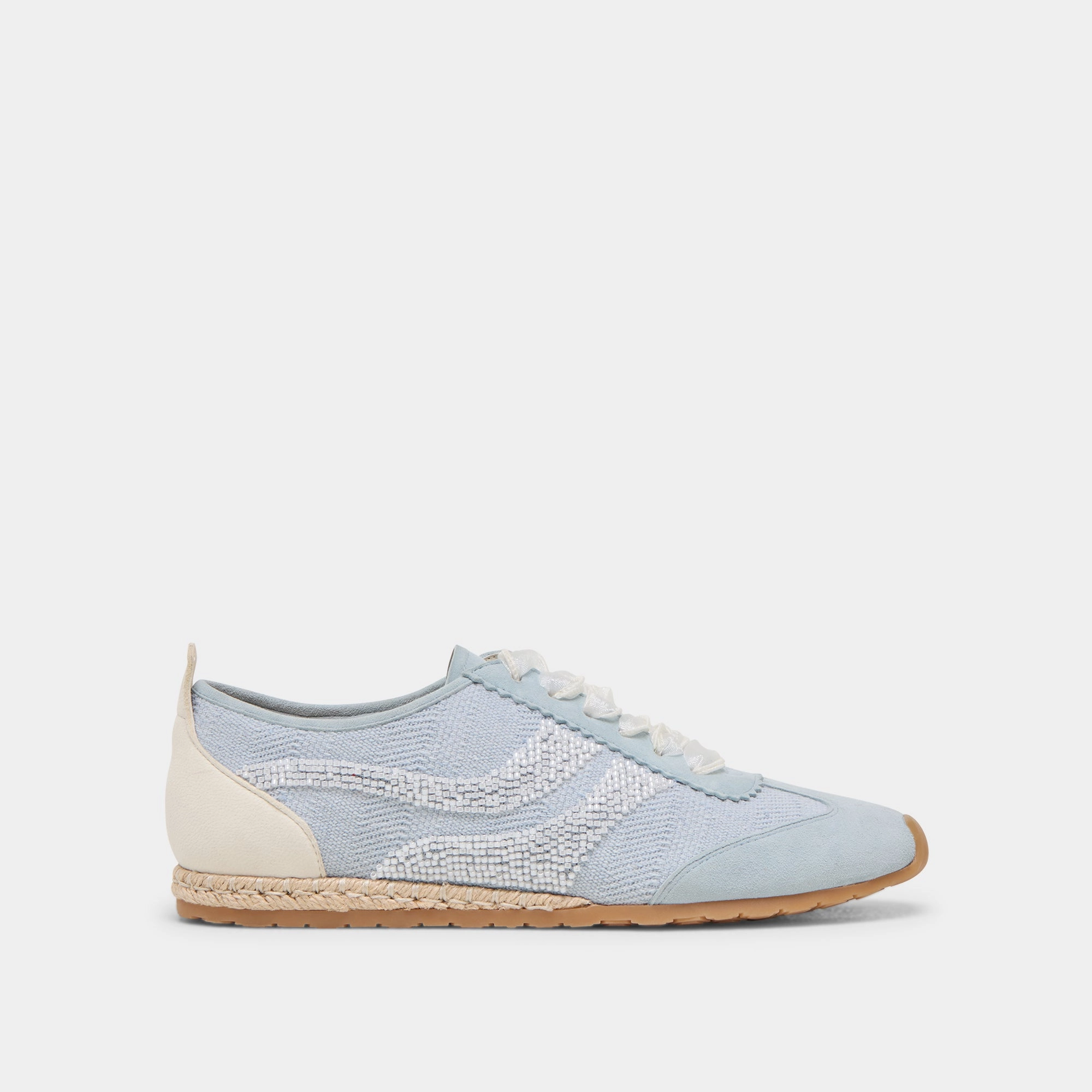 Steady Pace Elastic Lace System DREAM BEAD SNEAKERS BLUE MULTI BURLAP