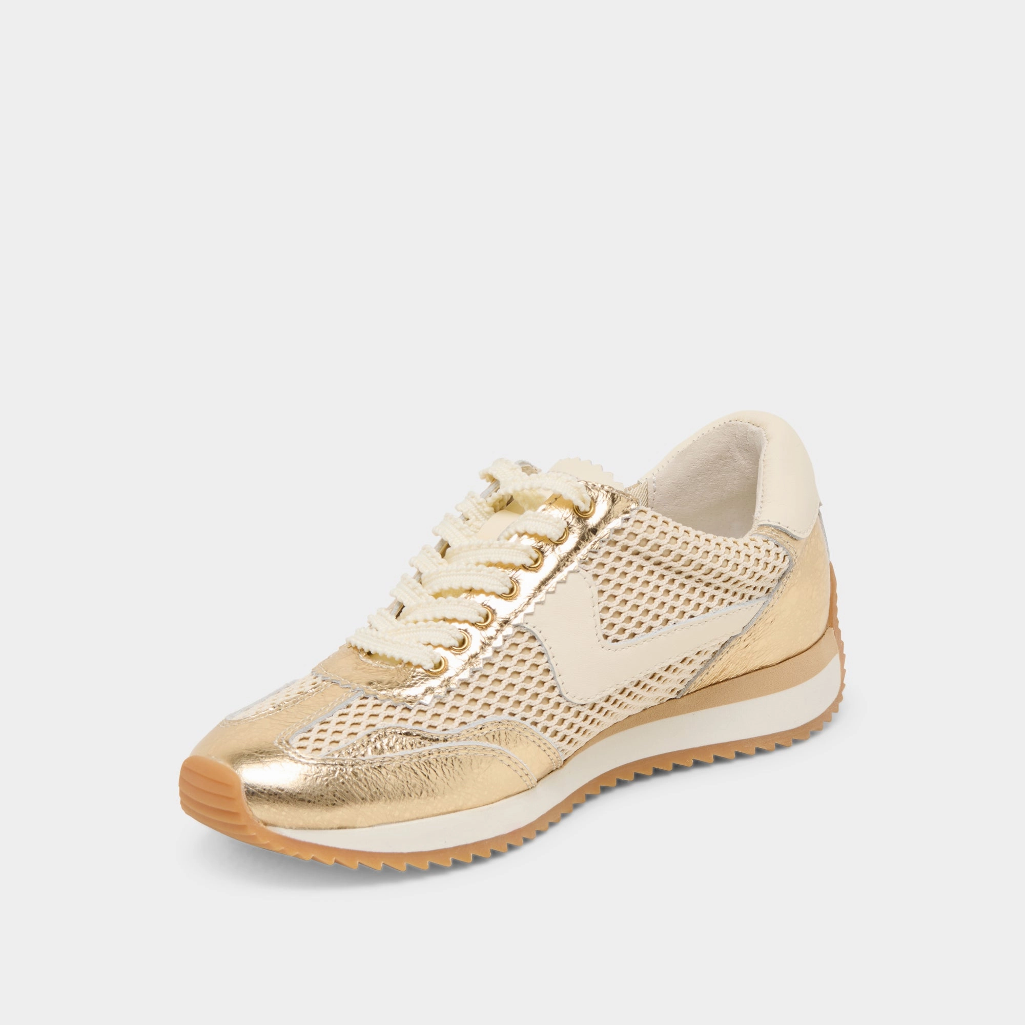 Sustainable Material Blend Foot Relief B.NTCD MESH SNEAKERS GOLD WOVEN MESH