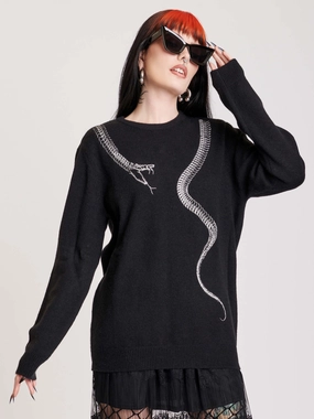 Embroidered Snake Sweater Male version