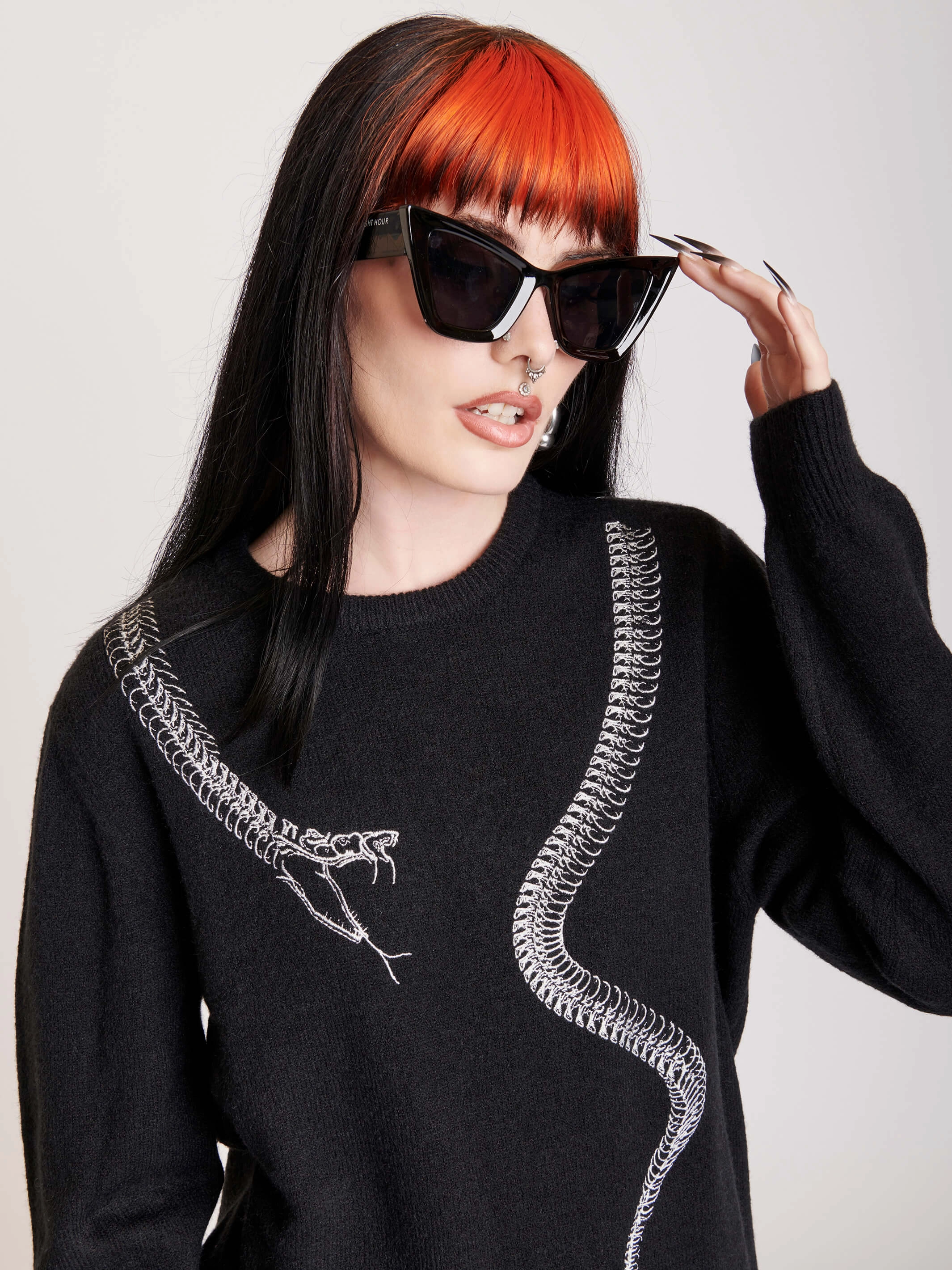 Embroidered Snake Sweater Photography