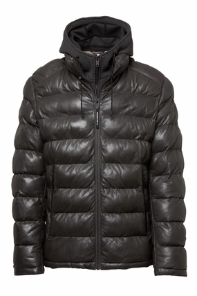 Insulated Layer Callisto Leather Bomber Jacket